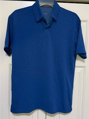 Twillory Athleisure Men’s Medium Blue Polyester Performance Polo Shirt